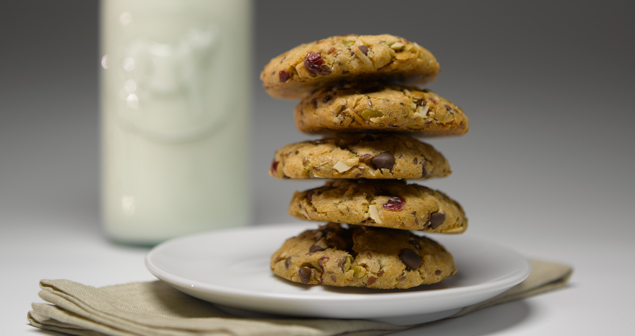 cookie stack with milk, Richard Lund, Good Habit cookies