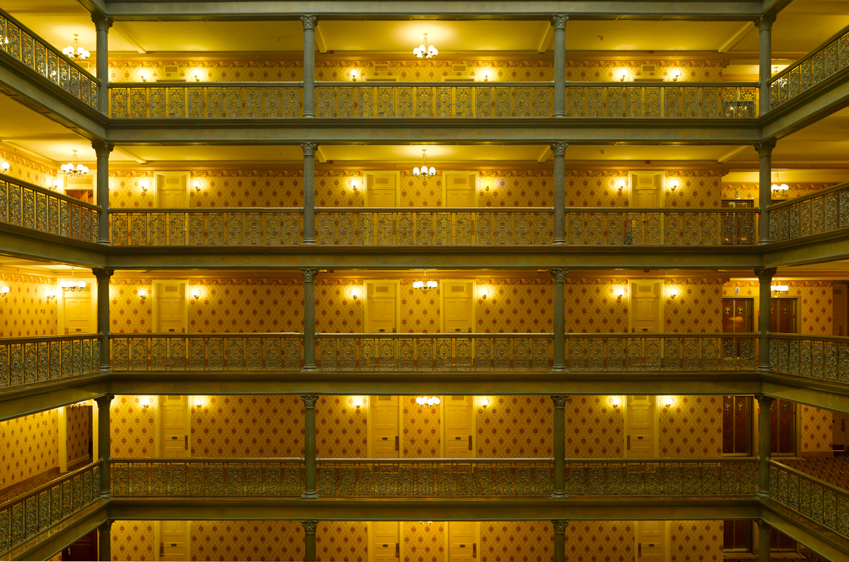 Brown Palace Hotel, Richard Lund, mixed light interior.
