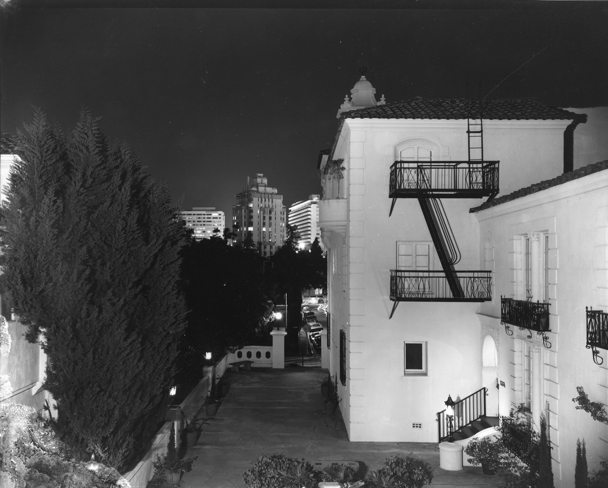 Richard Lund, Richard Sylbert, translite, West Hollywood, large flashbulb photography